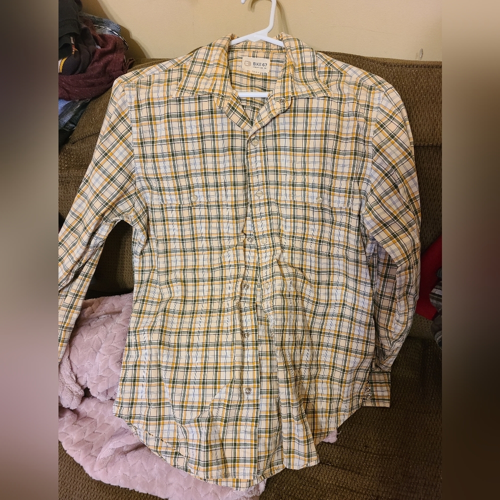 BKE 67 Pearl Button Down Shirt Men's Small